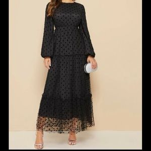 Mesh black dress flowey good condition worn only twice